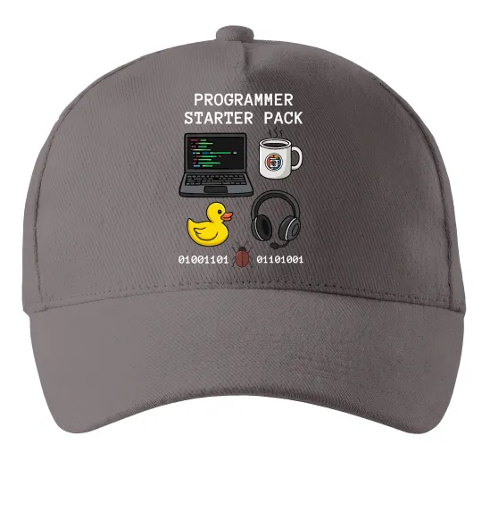 Кепка Programmer starter pack Сірий фото