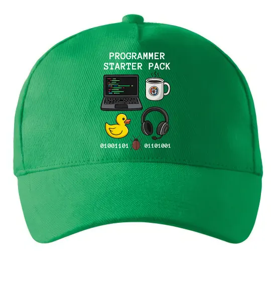 Кепка Programmer starter pack Зелений фото
