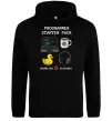 Чоловіча толстовка (худі) Programmer starter pack Чорний фото