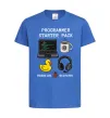 Детская футболка Programmer starter pack Ярко-синий фото