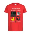 Детская футболка Programmer starter pack Красный фото