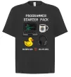 Футболка Оверсайз Programmer starter pack Чорний фото