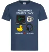 Чоловіча футболка Programmer starter pack Темно-синій фото