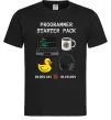 Чоловіча футболка Programmer starter pack Чорний фото