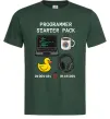 Чоловіча футболка Programmer starter pack Темно-зелений фото