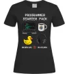 Жіноча футболка Programmer starter pack Чорний фото