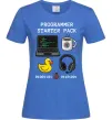 Жіноча футболка Programmer starter pack Яскраво-синій фото