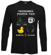 Лонгслів Programmer starter pack Чорний фото