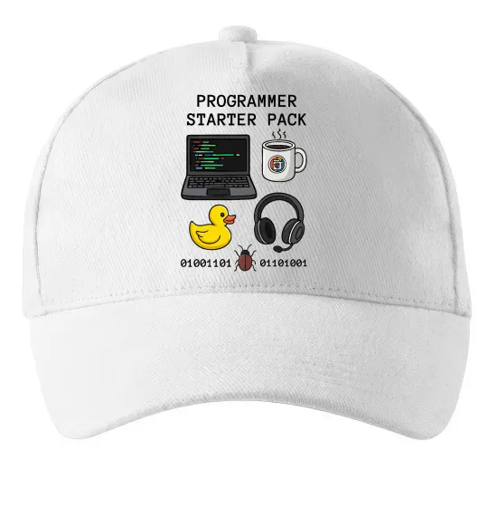Кепка Programmer starter pack Білий фото