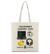 Еко-сумка Programmer starter pack Бежевий фото