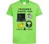 Детская футболка Programmer starter pack Лаймовый фото
