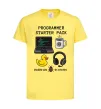 Детская футболка Programmer starter pack Лимонный фото