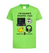 Детская футболка Programmer starter pack Лаймовый фото
