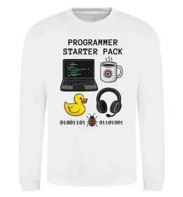 Свитшот Programmer starter pack Белый фото