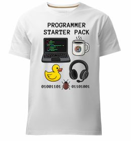 Мужская премиум футболка Programmer starter pack