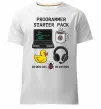 Чоловіча преміум футболка Programmer starter pack Білий фото