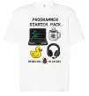 Футболка Оверсайз Programmer starter pack Білий фото