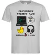 Чоловіча футболка Programmer starter pack Сірий фото