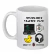 Чашка керамічна Programmer starter pack Білий фото