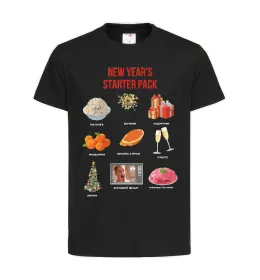 Детская футболка New Year starter pack Черный фото