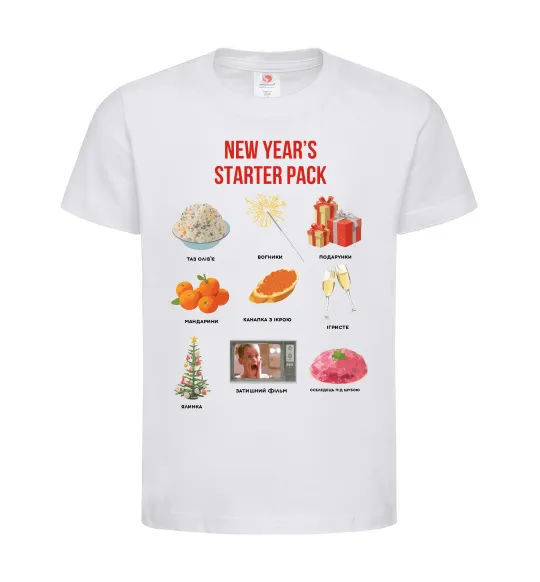 Детская футболка New Year starter pack Белый фото