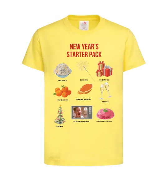 Детская футболка New Year starter pack Лимонный фото
