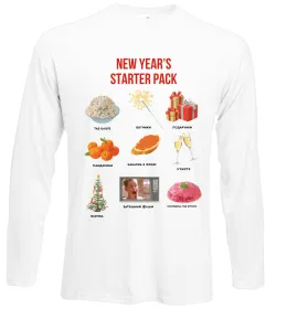Лонгслив New Year starter pack Белый фото