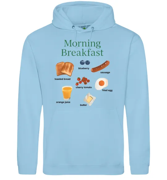 Жіноча толстовка (худі) Morning breakfast Блакитний фото