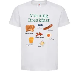 Дитяча футболка Morning breakfast Білий фото