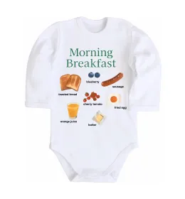 Детский боди Morning breakfast Белый фото