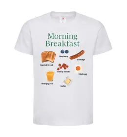 Детская футболка Morning breakfast Белый фото