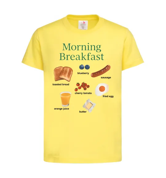 Дитяча футболка Morning breakfast Лимонний фото