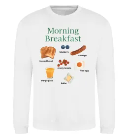 Свитшот Morning breakfast Белый фото