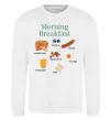Світшот Morning breakfast Білий фото