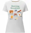 Женская премиум футболка Morning breakfast Белый фото
