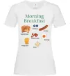 Жіноча футболка Morning breakfast Білий фото