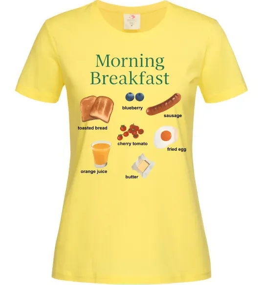 Жіноча футболка Morning breakfast Лимонний фото