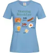Жіноча футболка Morning breakfast Блакитний фото