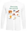 Лонгслив Morning breakfast Белый фото