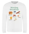 Свитшот Morning breakfast Белый фото