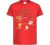 Детская футболка Morning breakfast Красный фото