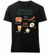 Чоловіча преміум футболка Morning breakfast Чорний фото