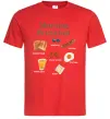 Мужская футболка Morning breakfast Красный фото