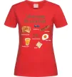 Жіноча футболка Morning breakfast Червоний фото