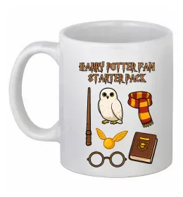 Чашка керамічна Harry Potter fan starter pack Білий фото