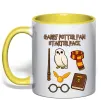 Чашка з кольоровою ручкою Harry Potter fan starter pack Сонячно жовтий фото