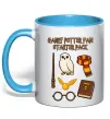 Чашка з кольоровою ручкою Harry Potter fan starter pack Блакитний фото