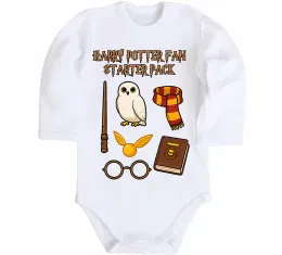 Дитячий бодік Harry Potter fan starter pack Білий фото