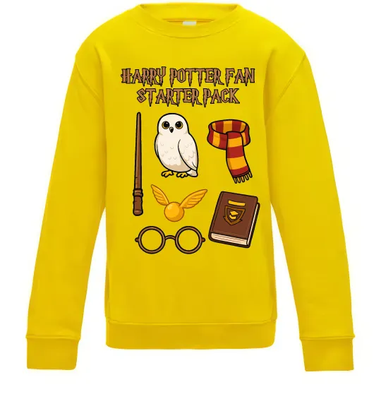 Детский Свитшот Harry Potter fan starter pack Солнечно желтый фото