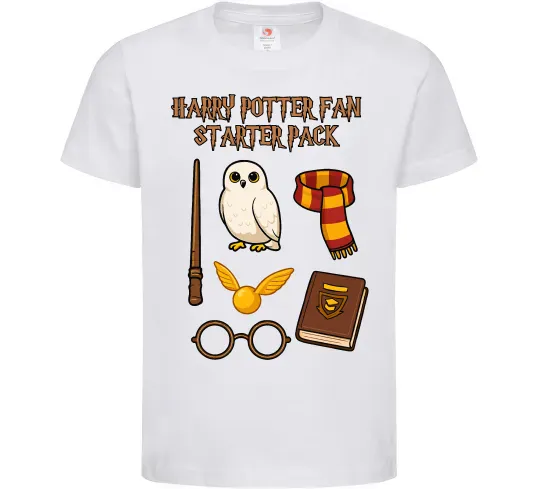 Детская футболка Harry Potter fan starter pack Белый фото